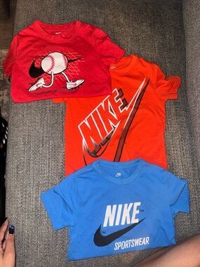 Nike Short Sleeve Tees in Red, Orange, Blue - Graphic Sports Tops